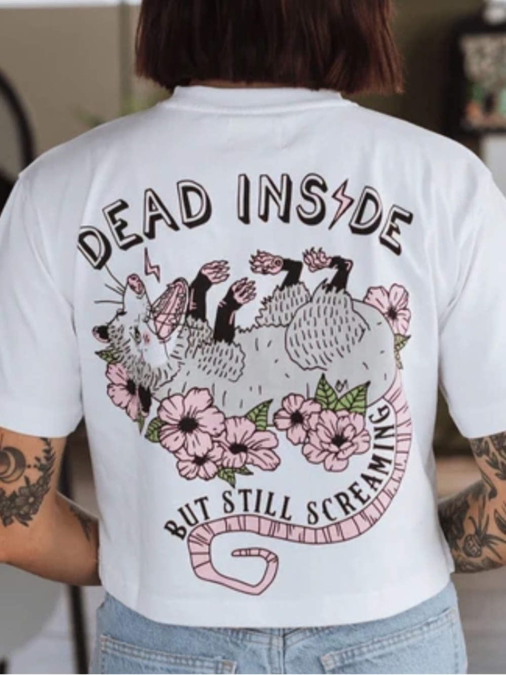 Cream' White "Dead Inside" Octopied Mind Large